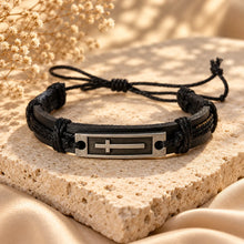 Load image into Gallery viewer, Leather Cross Bracelet
