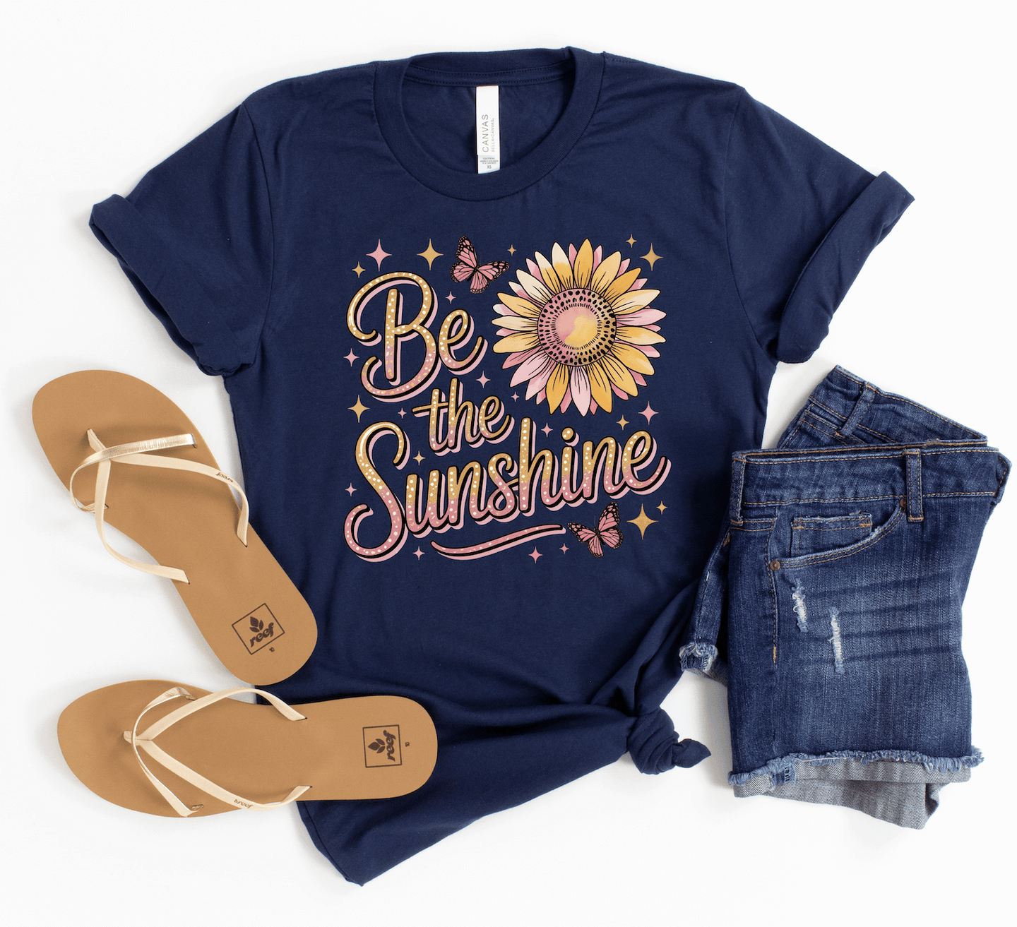 Be The Sunshine Colorful Short Sleeve Shirt