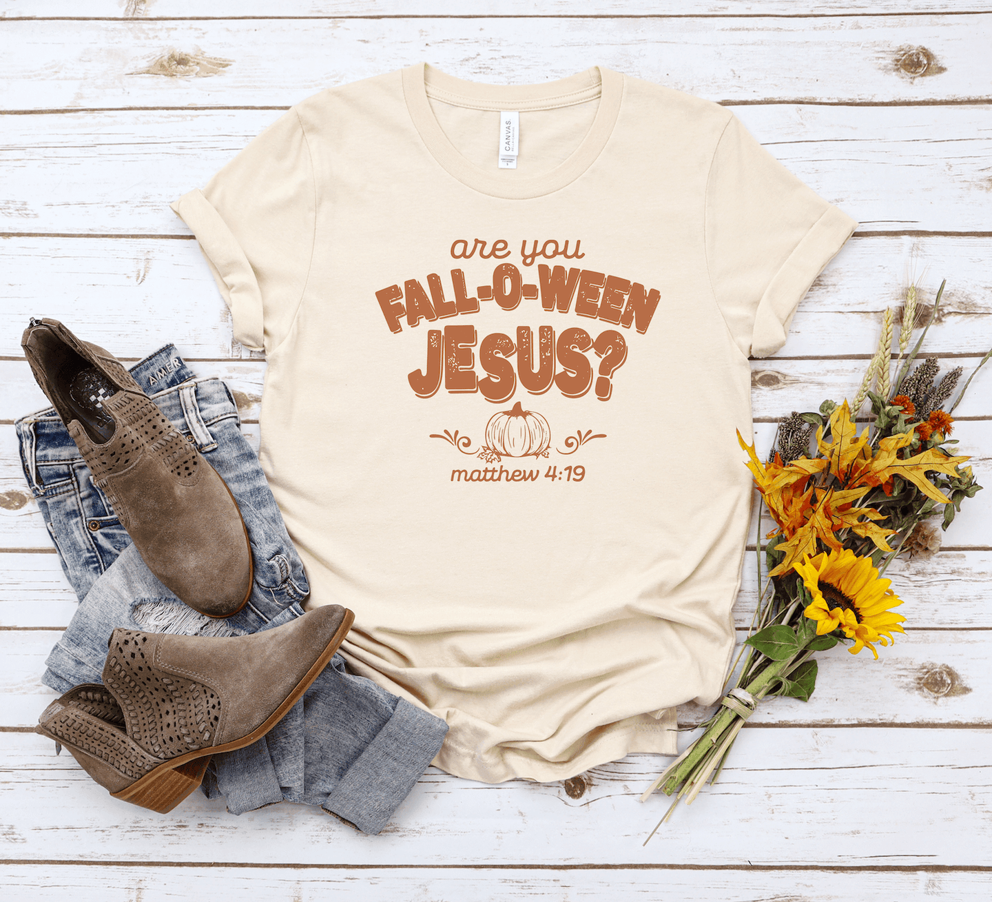 Fall-O-Ween Jesus Short Sleeve Shirt