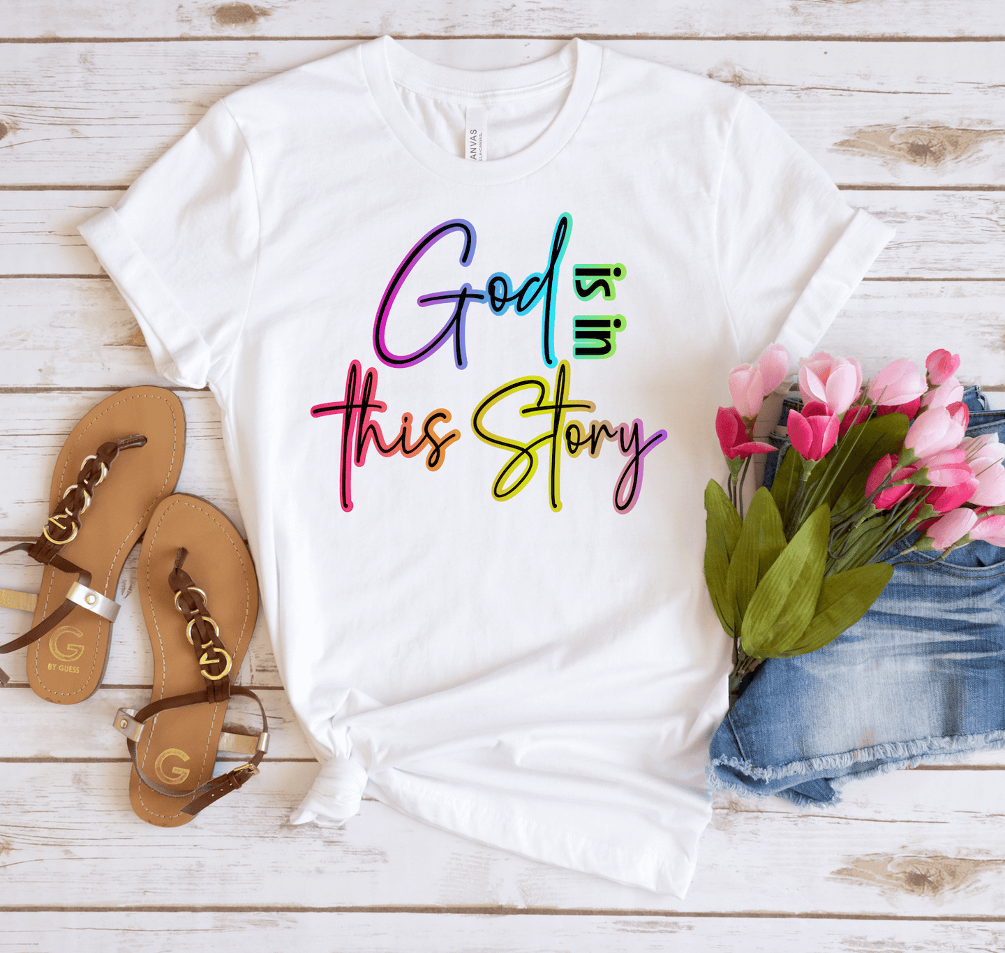 God Is In This Story Short Sleeve Shirt