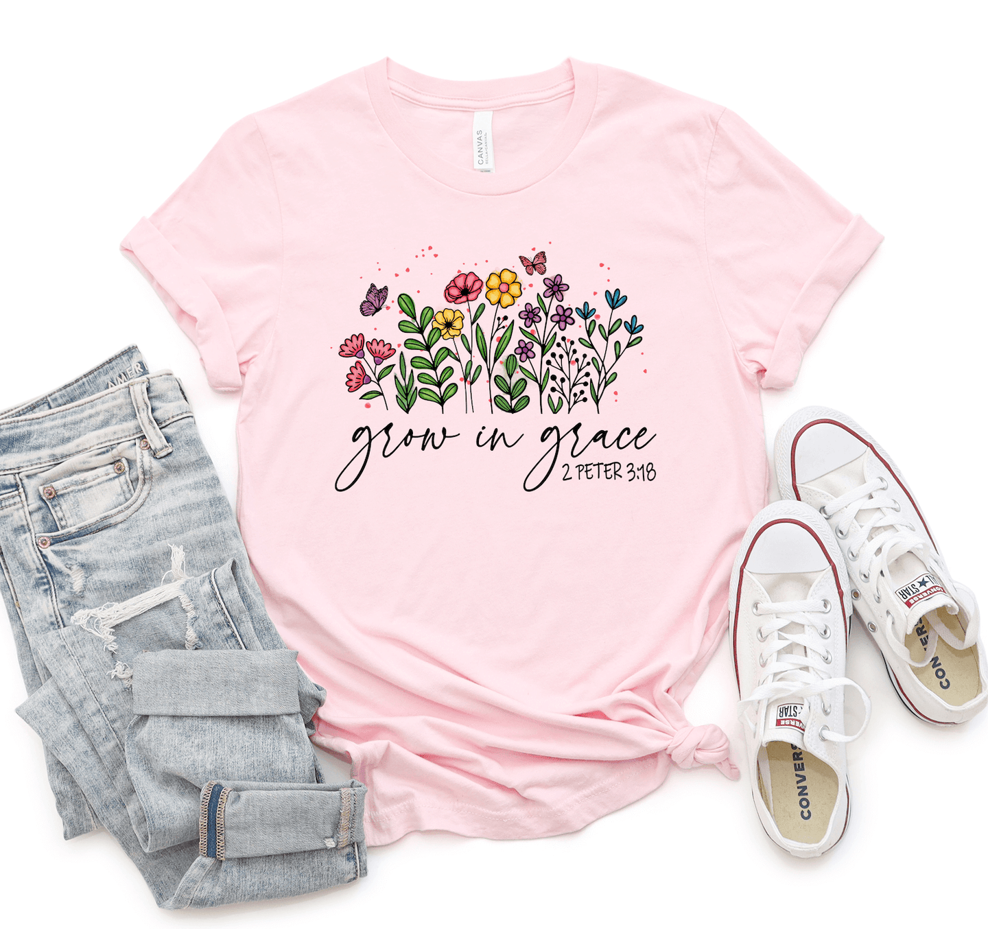 Grow in Grace Colorful Short Sleeve Shirt