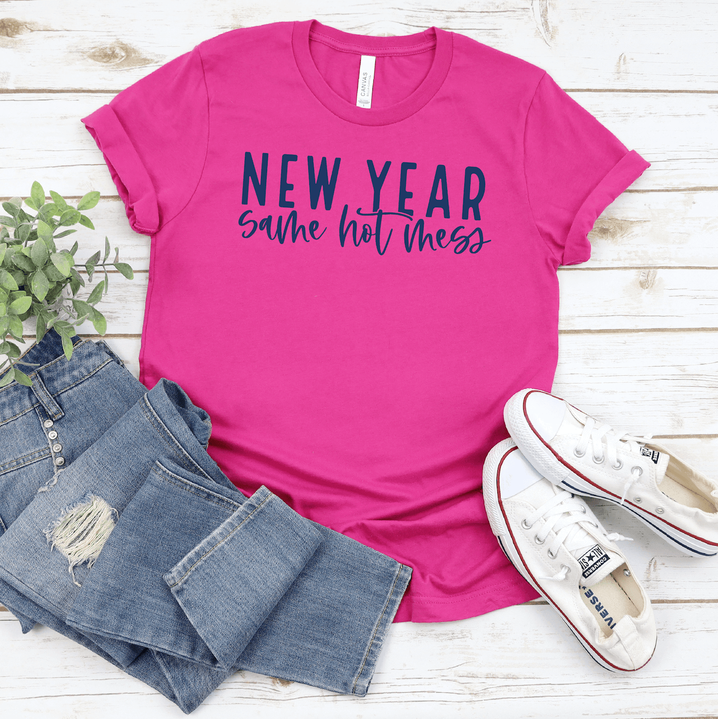 New Year Same Hot Mess Short Sleeve Shirt