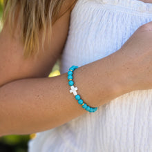 Load image into Gallery viewer, Turquoise Cross Bracelet
