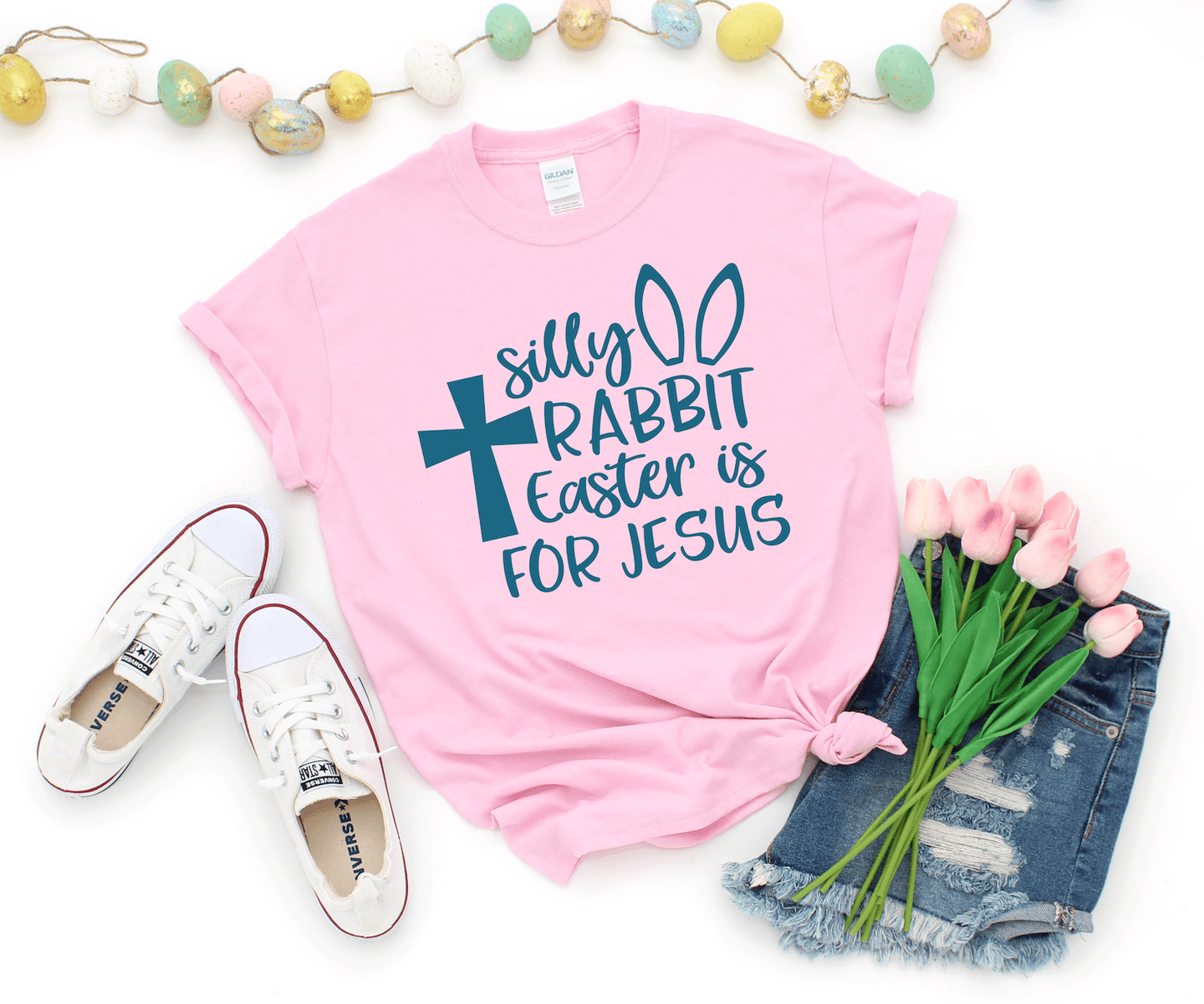 Silly Rabbit - Easter Is For Jesus Short Sleeve Shirt