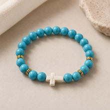Load image into Gallery viewer, Turquoise Cross Bracelet
