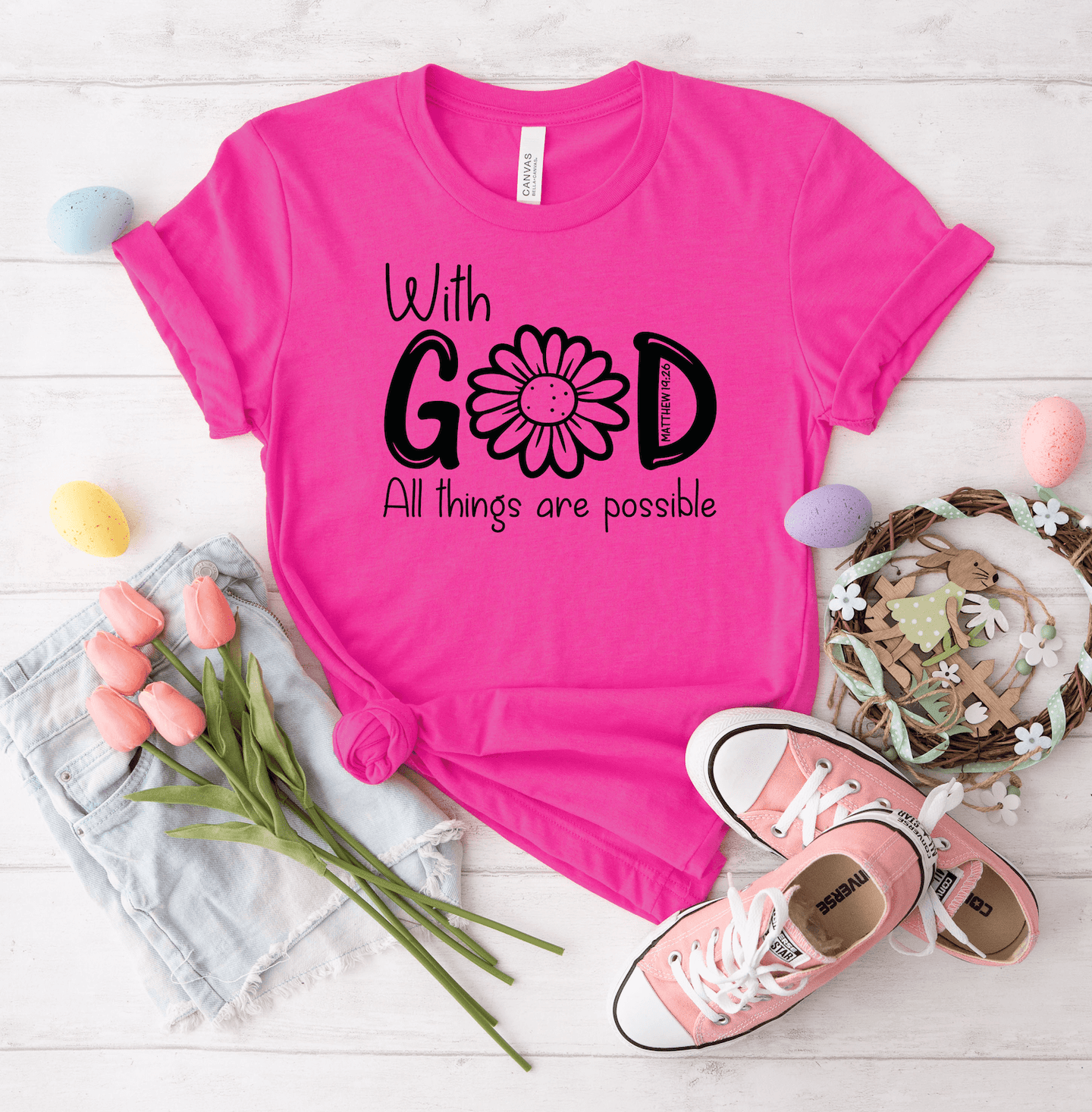 With God All Things Are Possible Short Sleeve Shirt