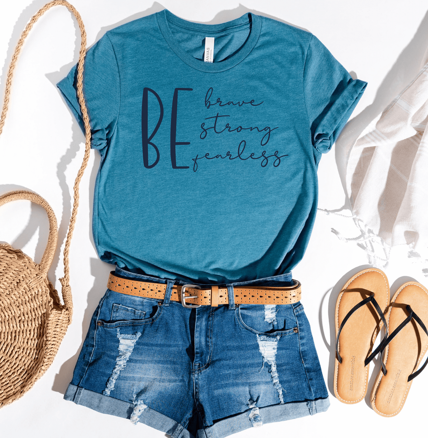 Be Brave * Strong * Fearless Short Sleeve Shirt