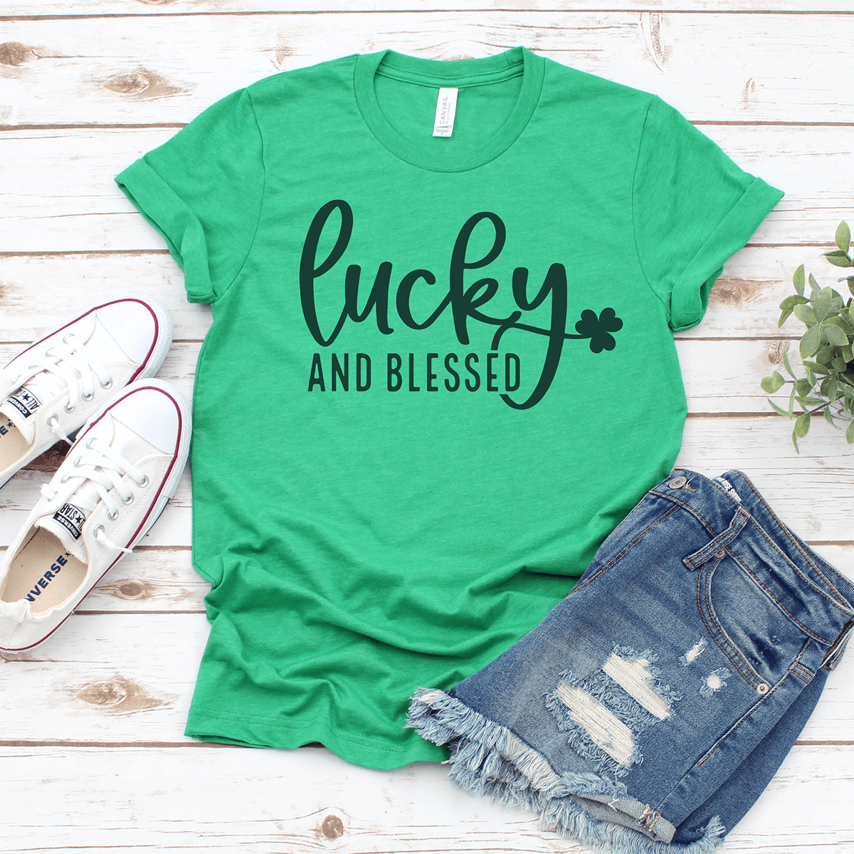 Lucky and Blessed Short Sleeve Shirt